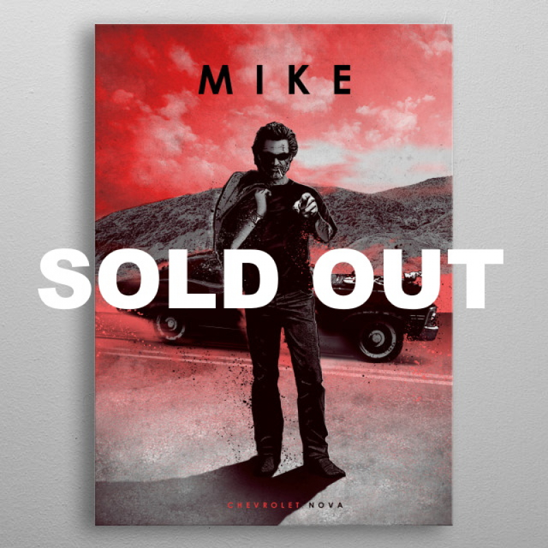 Displate Metall-Poster "Mike with Chevrolet Nova" *AUSVERKAUFT*